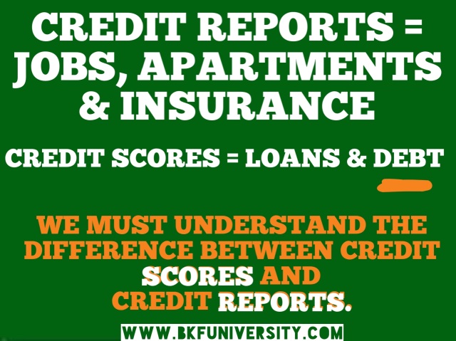 Difference between credit report credit score